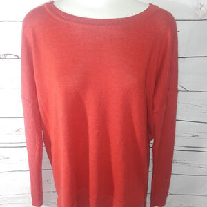 Cynthia Rowley red merino wool sweater large